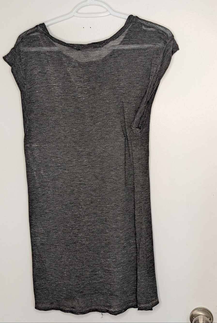 PAM & GELA Women's Charcoal Gray Short-Sleeve Tank Top